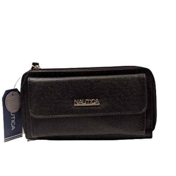 Nautica Women's Faux Leather Front Pocket Wallet - Picture 1 of 7